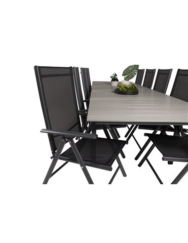 Matgrupp Levels med Break matstolar, 224 × 100 cm