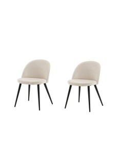 Matstol Velvet, Beige/Svart 2