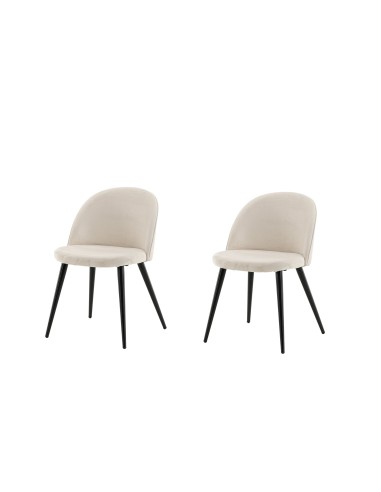 Matstol Velvet, Beige/Svart