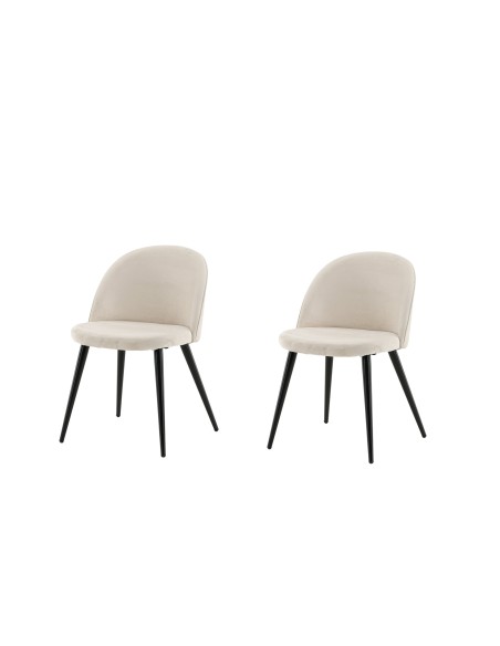 Matstol Velvet, Beige/Svart