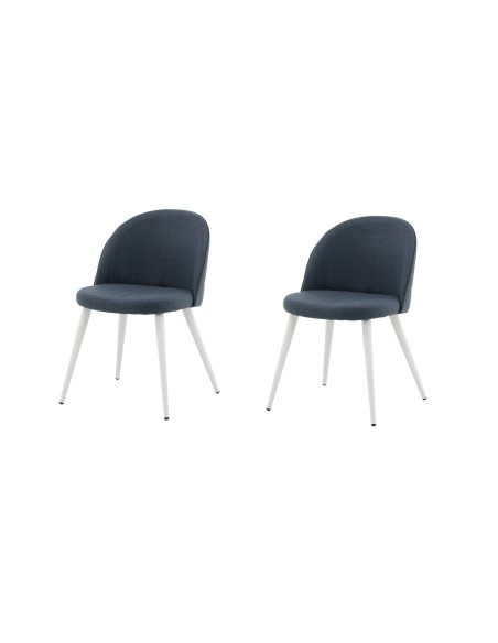 Matstol Velvet, Blå/Vit