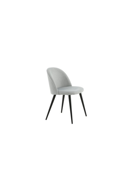 Matstol Velvet, Ljusgrå/Svart