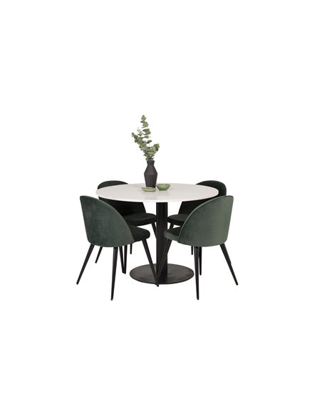 Matgrupp Razzia med Velvet matstolar