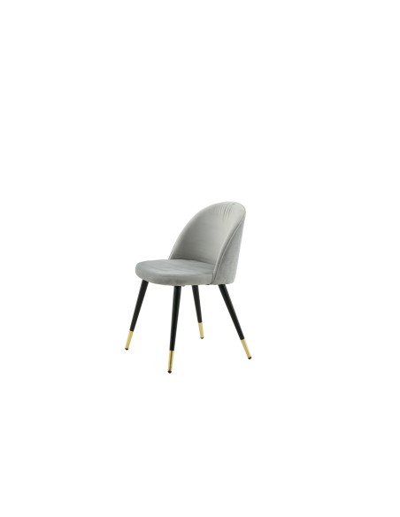 Matstol Velvet, Grå/Svart