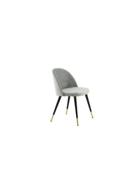 Matstol Velvet, Grå/Svart