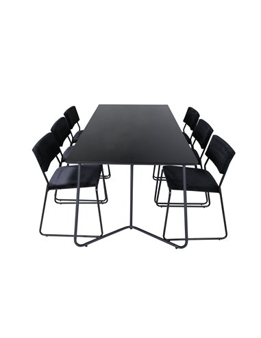 Matgrupp Petra med Kenth matstolar, 190 × 90 cm