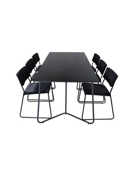Matgrupp Petra med Kenth matstolar, 190 × 90 cm
