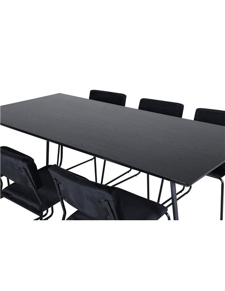 Matgrupp Petra med Kenth matstolar, 190 × 90 cm