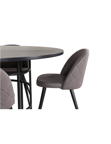 Matgrupp Copenhagen med Velvet matstolar