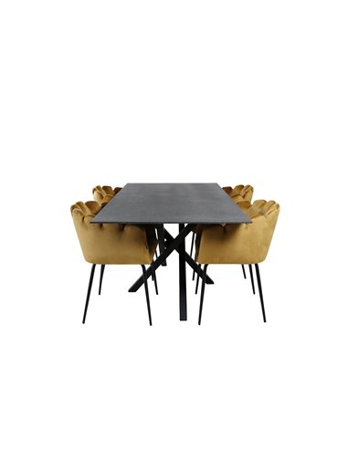 Matgrupp Piazza med Limhamn matstolar, 180 × 90 cm