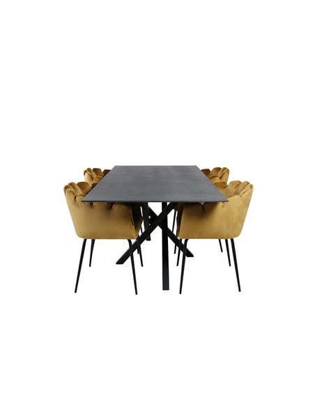 Matgrupp Piazza med Limhamn matstolar, 180 × 90 cm