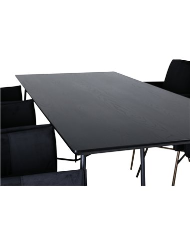 Matgrupp Petra med Petra matstolar, 190 × 90 cm
