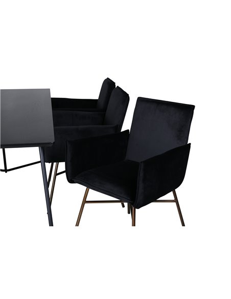 Matgrupp Petra med Petra matstolar, 190 × 90 cm