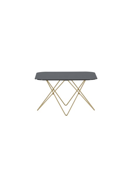 Soffbord Tristar, 80 × 80 cm, Svart