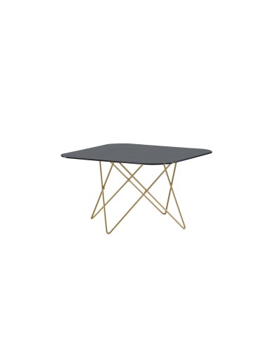 Soffbord Tristar, 80 × 80 cm, Svart