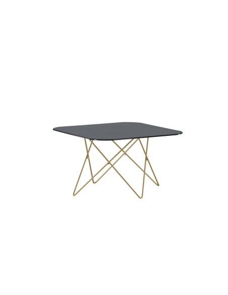 Soffbord Tristar, 80 × 80 cm, Svart