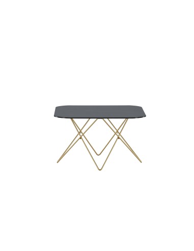 Soffbord Tristar, 80 × 80 cm, Svart