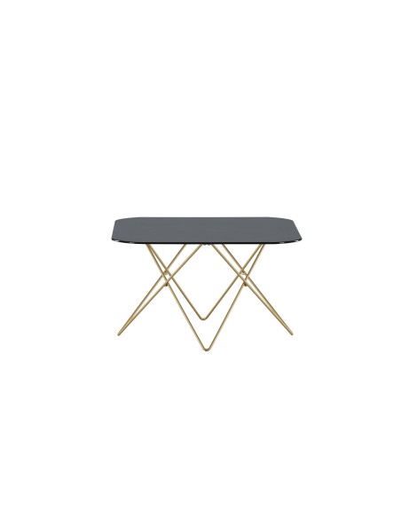 Soffbord Tristar, 80 × 80 cm, Svart