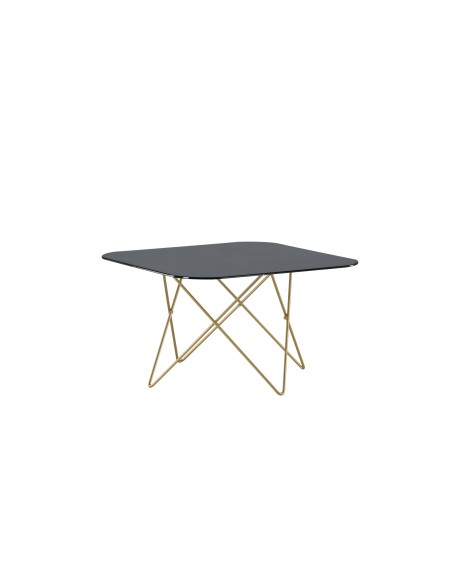 Soffbord Tristar, 80 × 80 cm, Svart