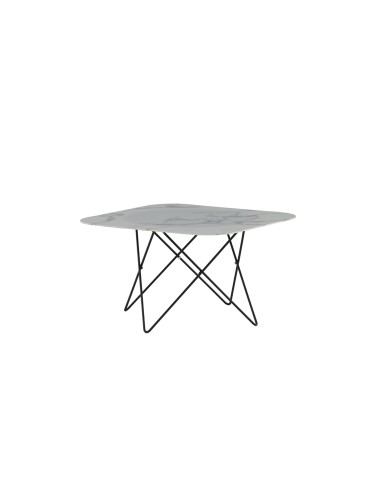 Soffbord Tristar, 80 × 80 cm, Vit