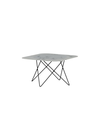 Soffbord Tristar, 80 × 80 cm, Vit