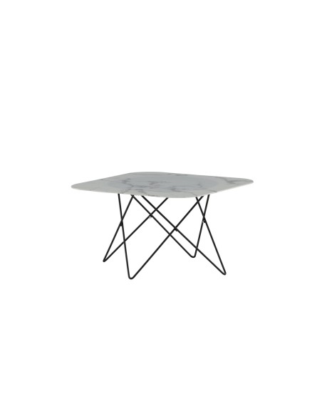 Soffbord Tristar, 80 × 80 cm, Vit