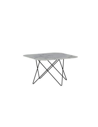 Soffbord Tristar, 80 × 80 cm, Vit