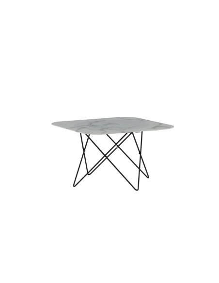 Soffbord Tristar, 80 × 80 cm, Vit