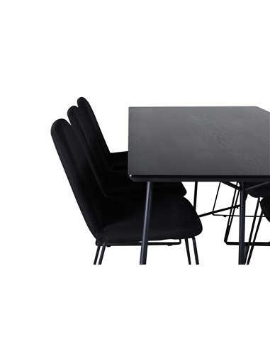 Matgrupp Petra med Muce matstolar, 190 × 90 cm