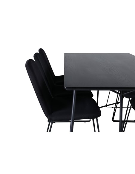 Matgrupp Petra med Muce matstolar, 190 × 90 cm