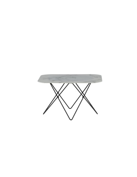 Soffbord Tristar, 80 × 80 cm, Vit