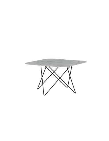 Soffbord Tristar, 80 × 80 cm, Vit