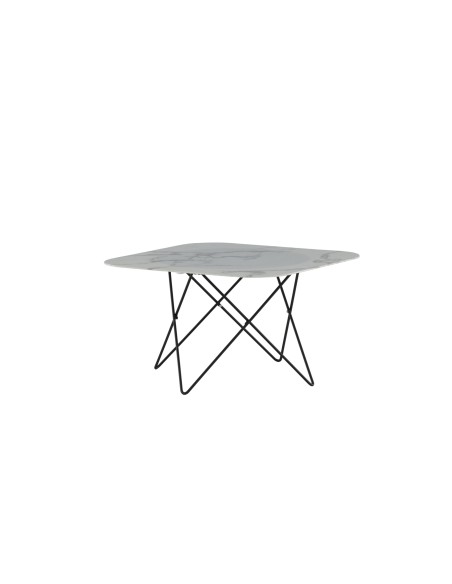 Soffbord Tristar, 80 × 80 cm, Vit