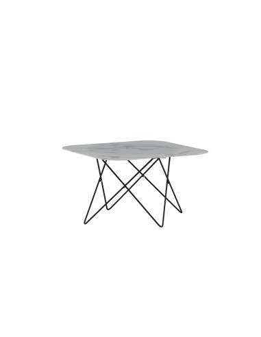Soffbord Tristar, 80 × 80 cm, Vit