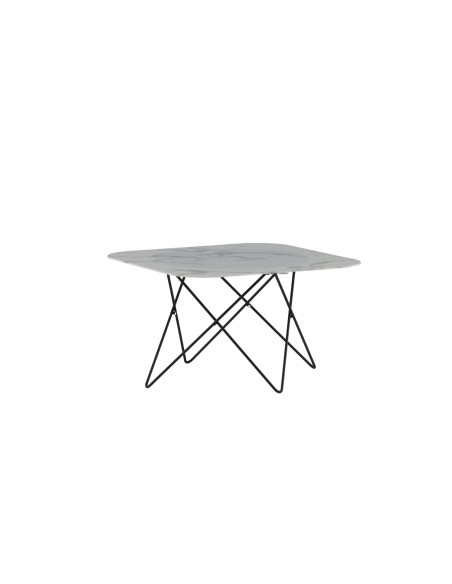 Soffbord Tristar, 80 × 80 cm, Vit