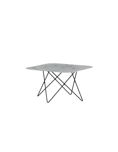 Soffbord Tristar, 80 × 80 cm, Vit