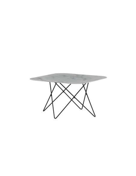 Soffbord Tristar, 80 × 80 cm, Vit