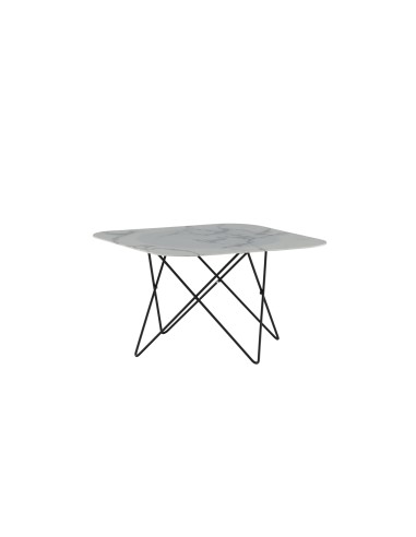 Soffbord Tristar, 80 × 80 cm, Vit