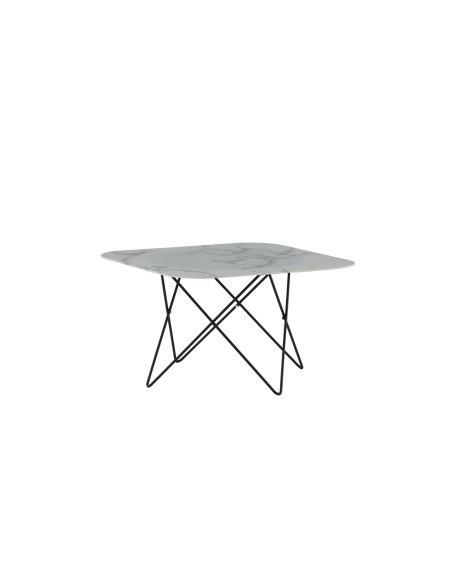 Soffbord Tristar, 80 × 80 cm, Vit