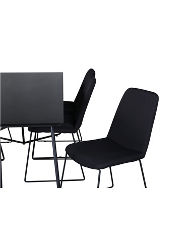 Matgrupp Petra med Muce matstolar, 190 × 90 cm