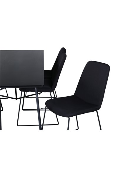 Matgrupp Petra med Muce matstolar, 190 × 90 cm