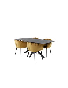 Matgrupp Piazza med Limhamn matstolar, 180 × 90 cm 2