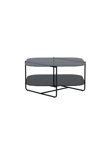 Soffbord Un-line, 85 × 85 cm, Svart
