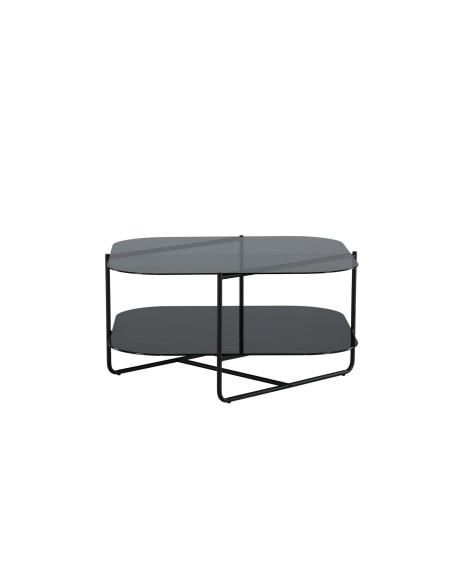Soffbord Un-line, 85 × 85 cm, Svart