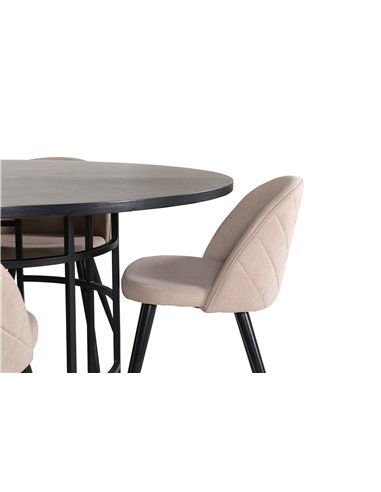 Matgrupp Copenhagen med Velvet matstolar