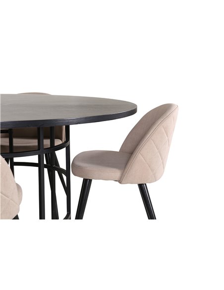 Matgrupp Copenhagen med Velvet matstolar