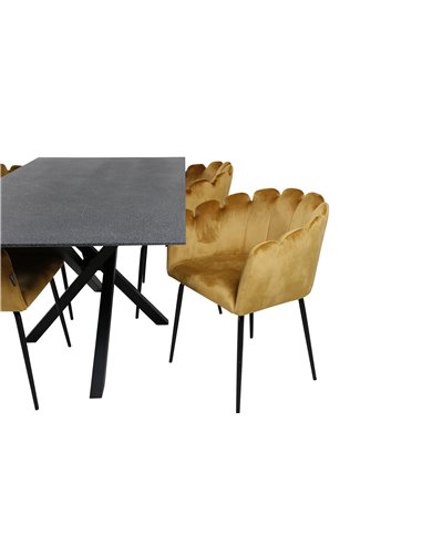 Matgrupp Piazza med Limhamn matstolar, 180 × 90 cm
