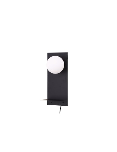 Vägglampa Troyes, Svart