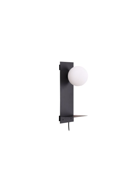 Vägglampa Troyes, Svart