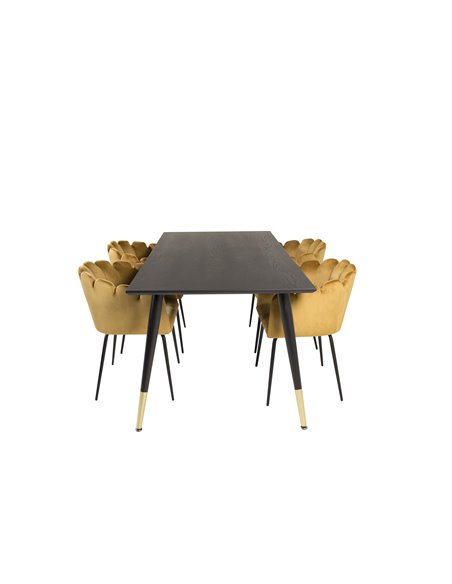 Matgrupp Dipp med Limhamn matstolar, 180 × 90 cm